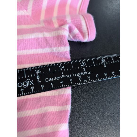 Tommy Hilfiger Shirt Women's Pink Striped V-neck Short Sleeves Tshirt Size XL - Picture 11 of 12